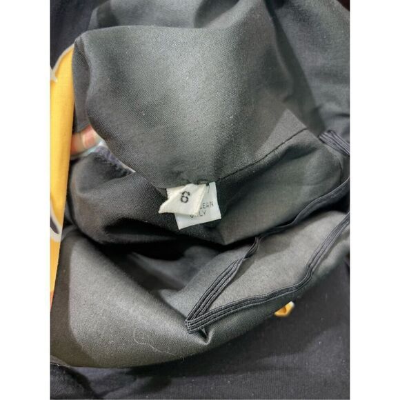 Vintage Tropical Flower Sheath Silhouette Smocked Dress Sz 6 Ruched Chunk Straps - Picture 9 of 9